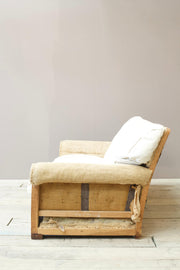 Early 20th century English country house cushioned back sofa - TallBoy Interiors