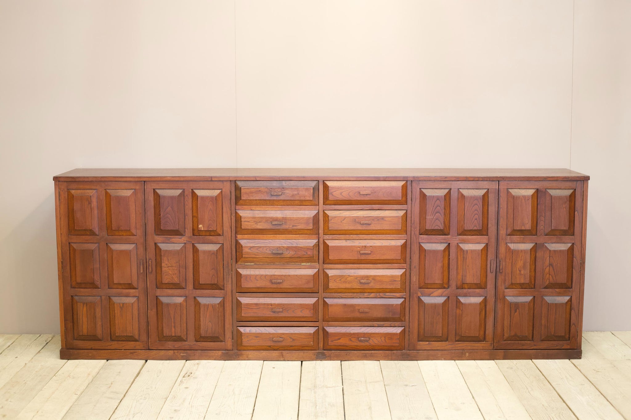 Very large 1940's brutalist sideboard