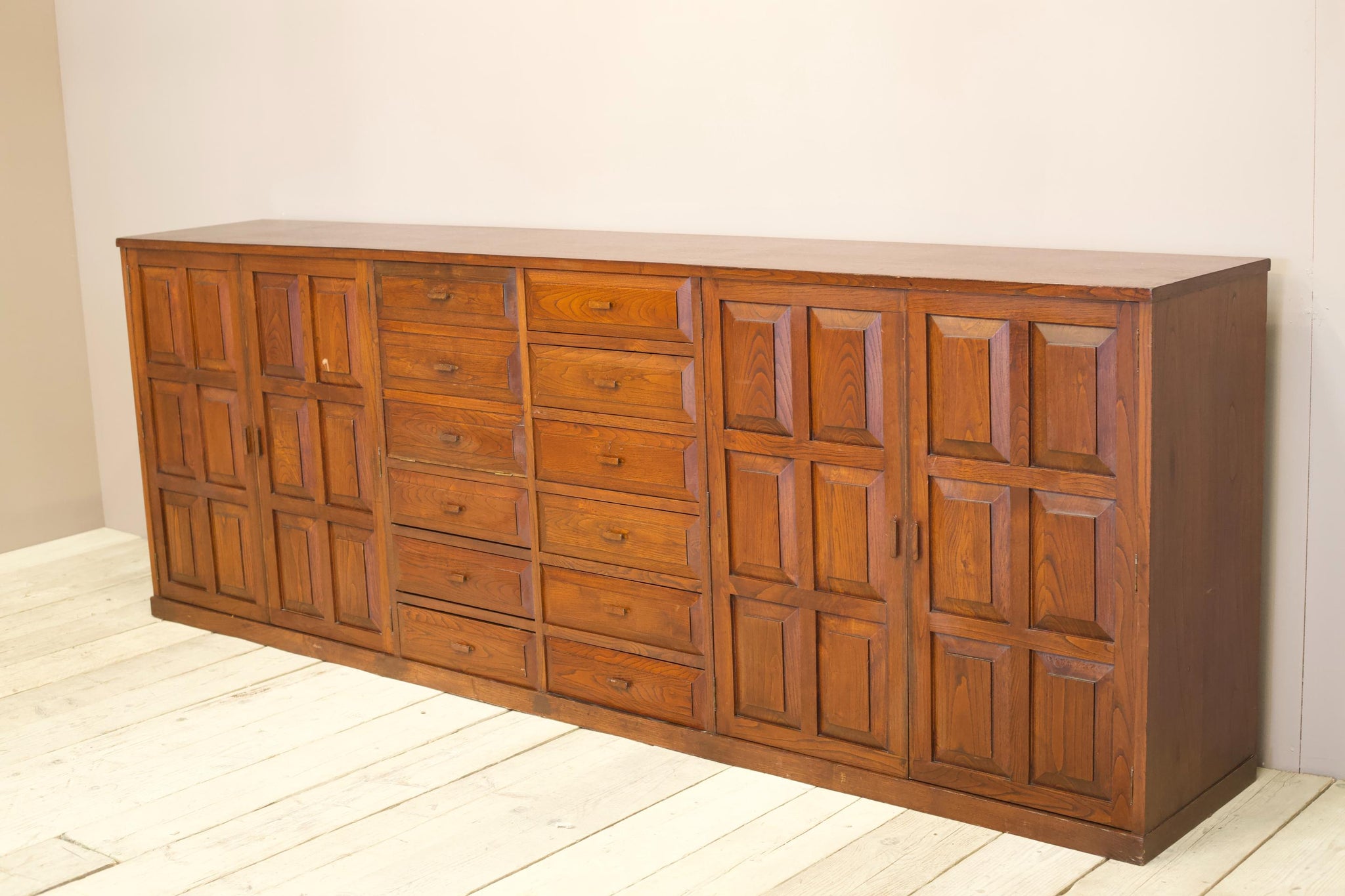 Very large 1940's brutalist sideboard