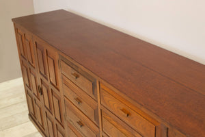 Very large 1940's brutalist sideboard