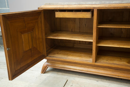 Art deco mahogany and marble sideboard
