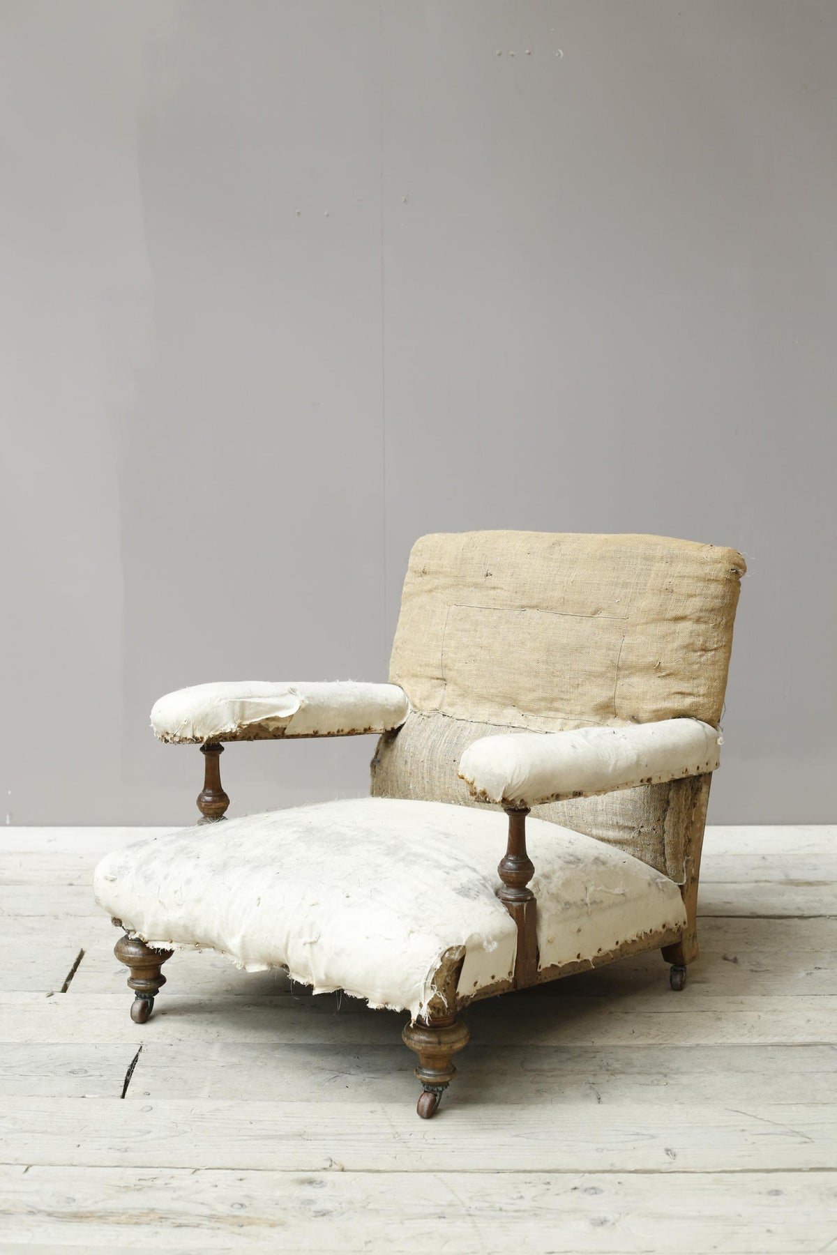 19th century Howard and sons style open armchair