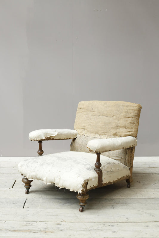 19th century Howard and sons style open armchair