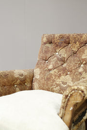 Victorian English country house armchair with buttoned back - TallBoy Interiors