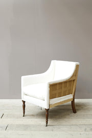 20th century Georgian style square sided armchair - TallBoy Interiors