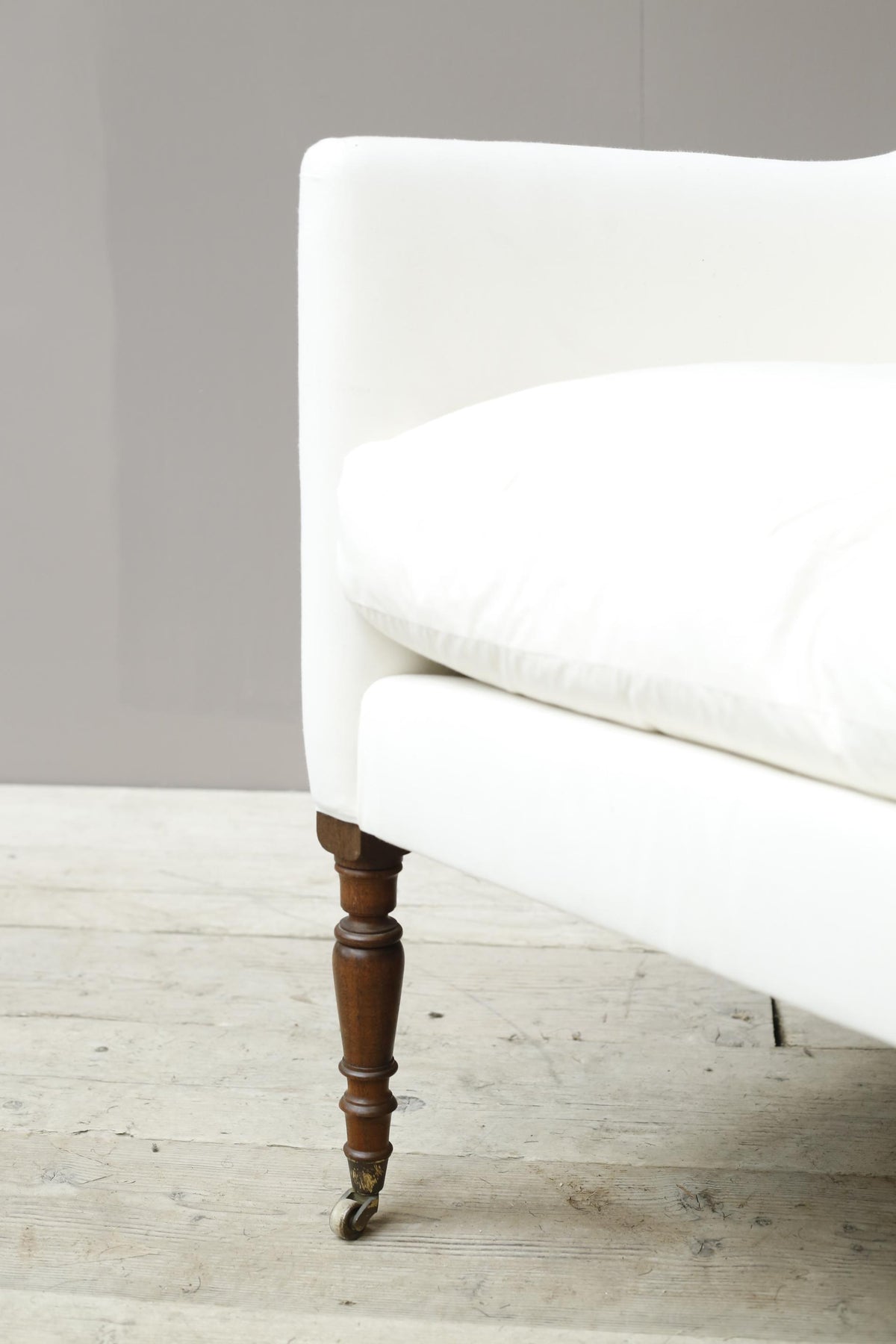 20th century Georgian style square sided armchair - TallBoy Interiors