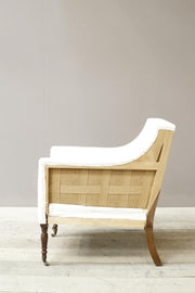 20th century Georgian style square sided armchair - TallBoy Interiors