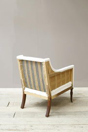 20th century Georgian style square sided armchair - TallBoy Interiors