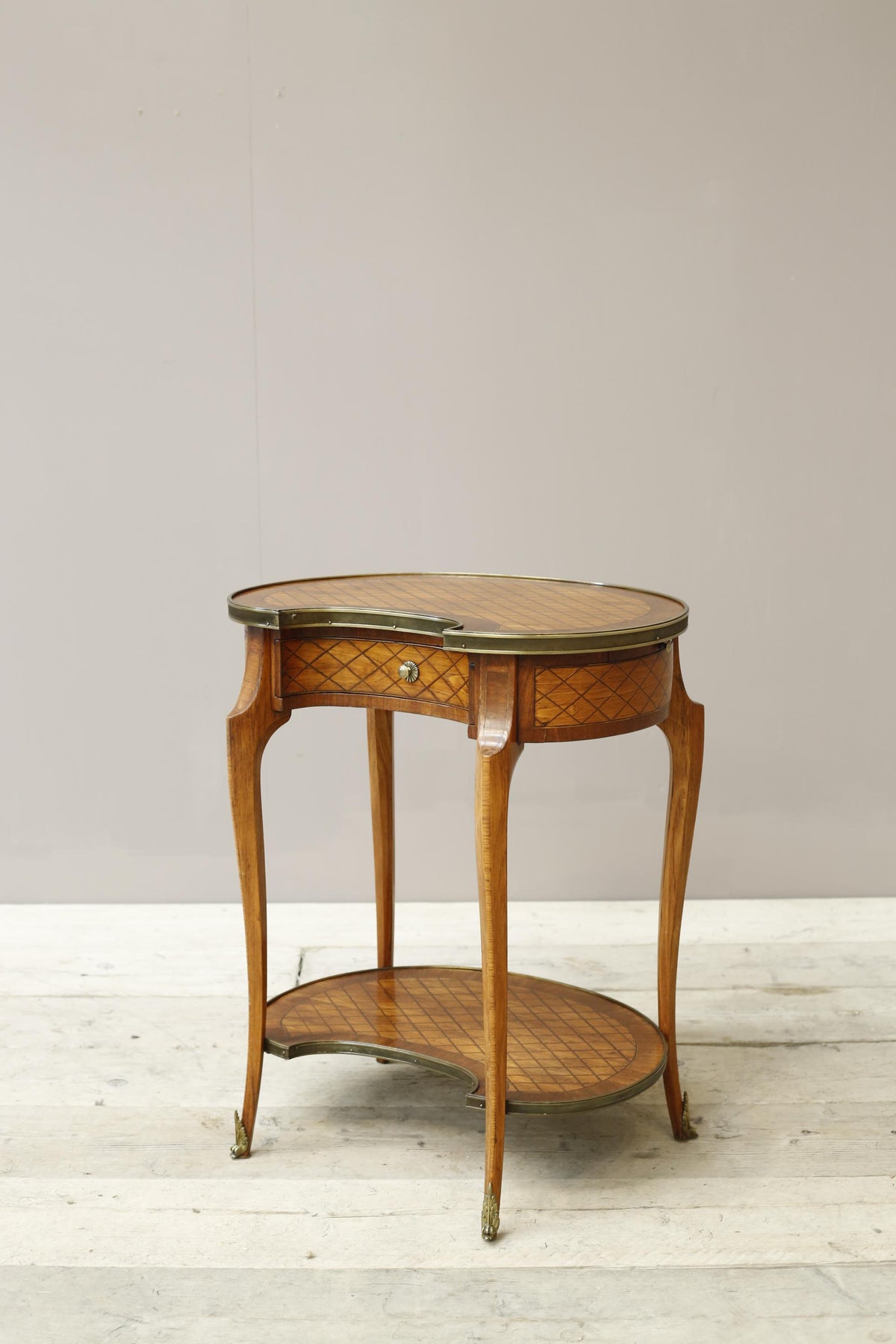 Early 20th century French kidney shaped side table - TallBoy Interiors