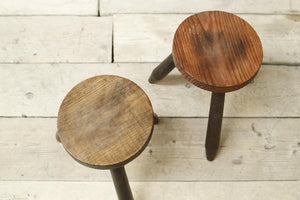 Pair of 20th century rustic stools