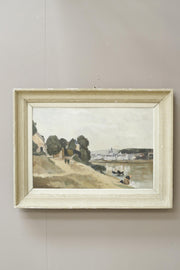 20th century oil on board subtle landscape