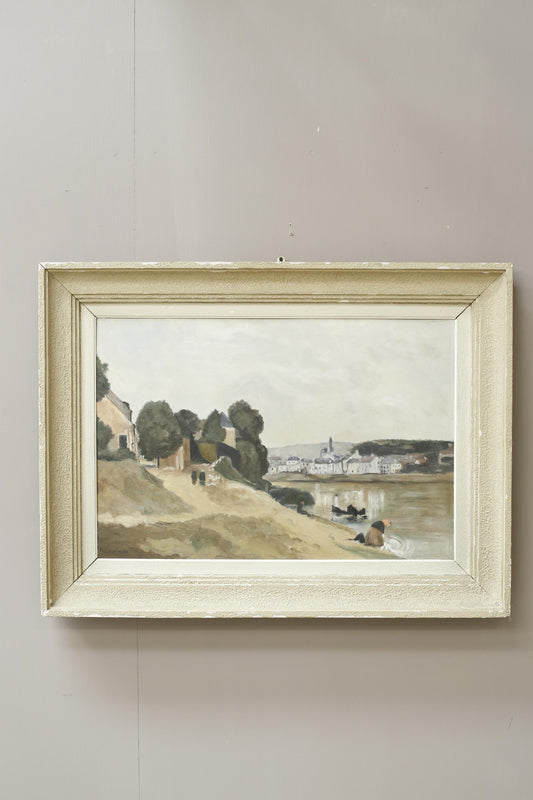 20th century oil on board subtle landscape