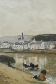 20th century oil on board subtle landscape