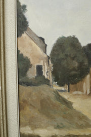 20th century oil on board subtle landscape