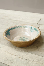 20th century Spanish 'Lebrillo' green glazed bowl - TallBoy Interiors
