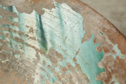 20th century heavily worn green glazed Pancheon - TallBoy Interiors