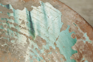 20th century heavily worn green glazed Pancheon