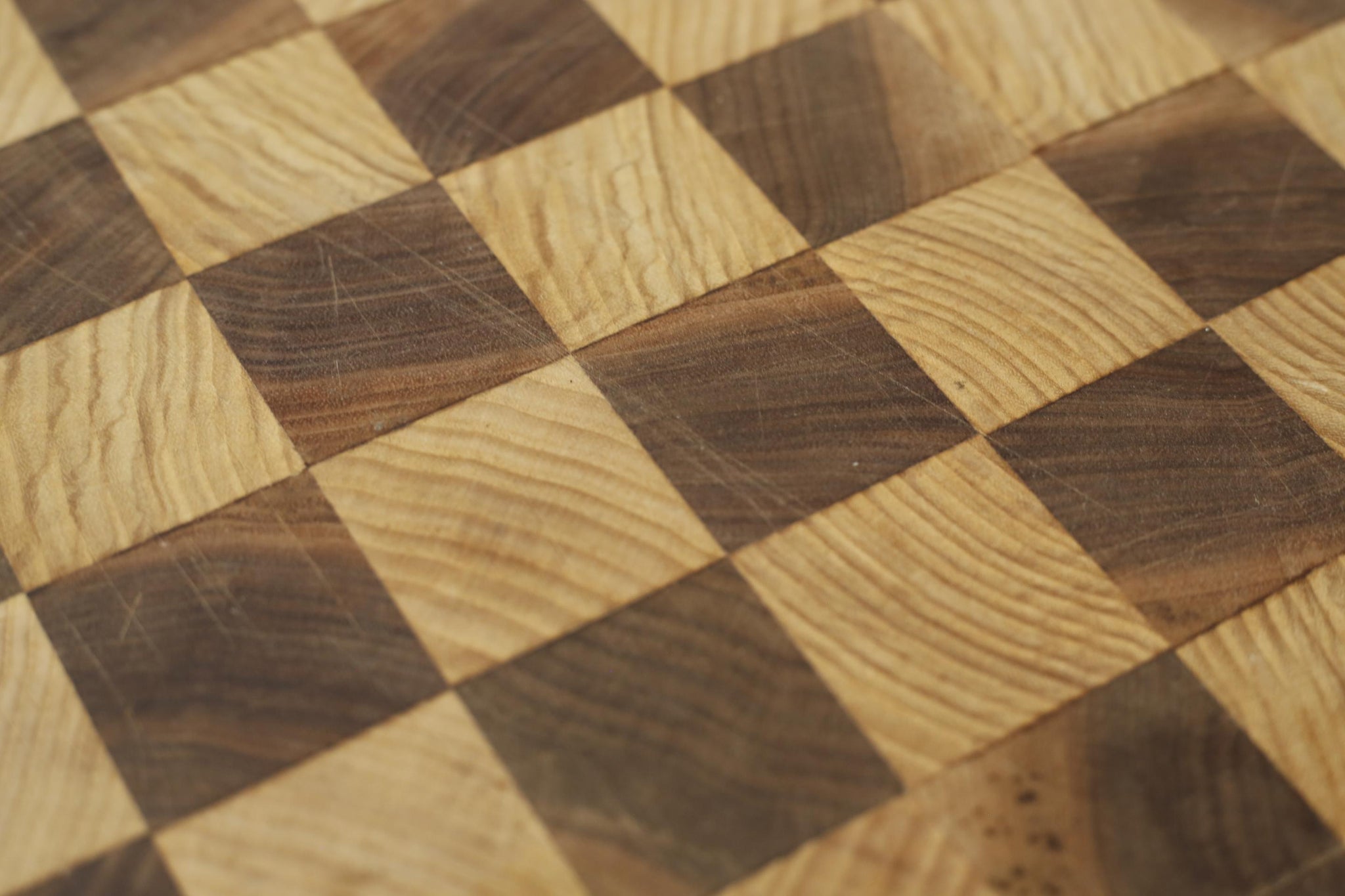20th century chequer pattern chopping board
