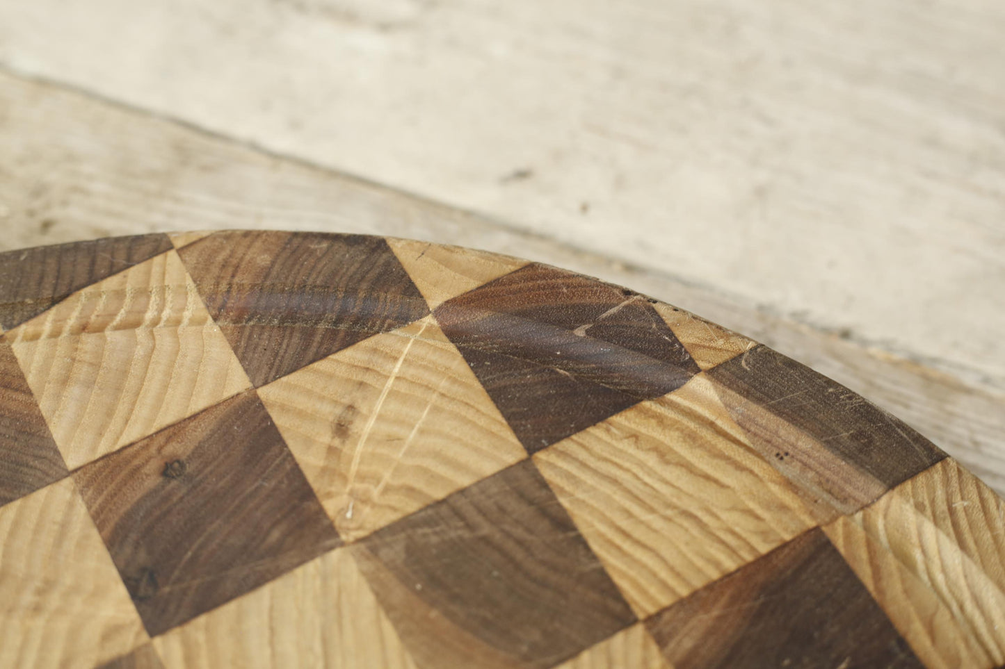 20th century chequer pattern chopping board