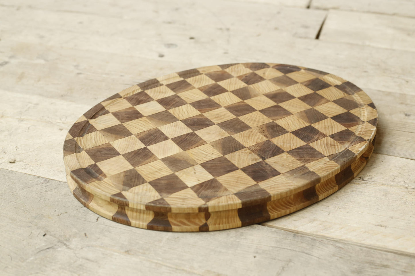 20th century chequer pattern chopping board