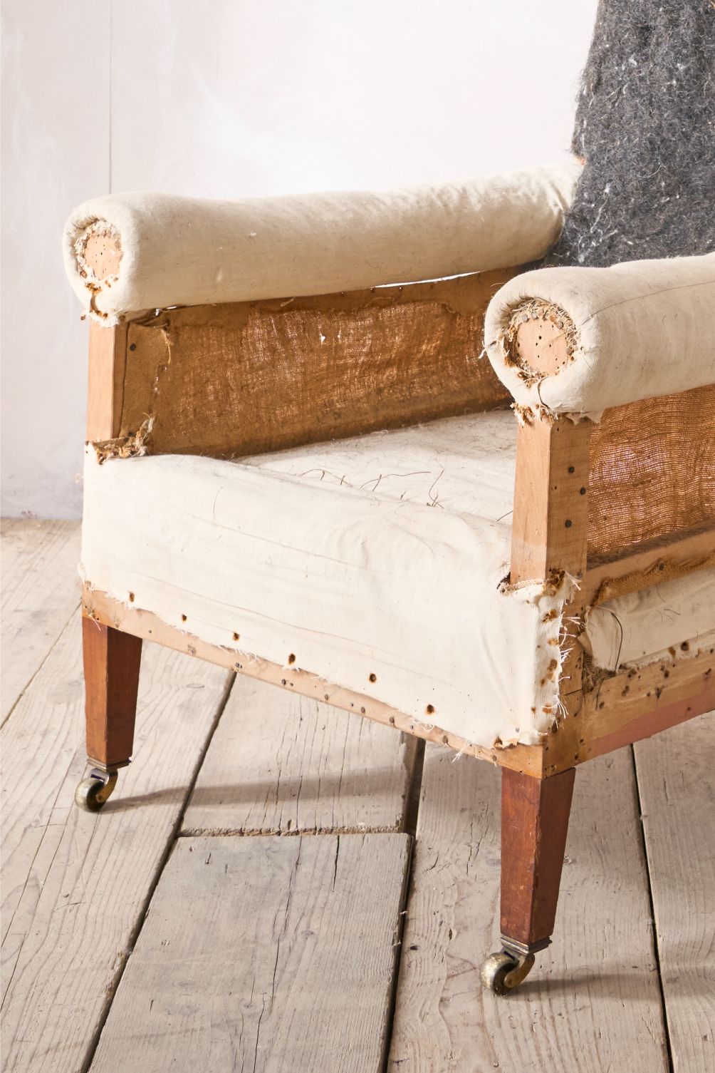 19th Century English round armed armchair