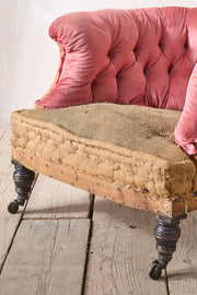 19th century Large proportioned buttoned tub chair