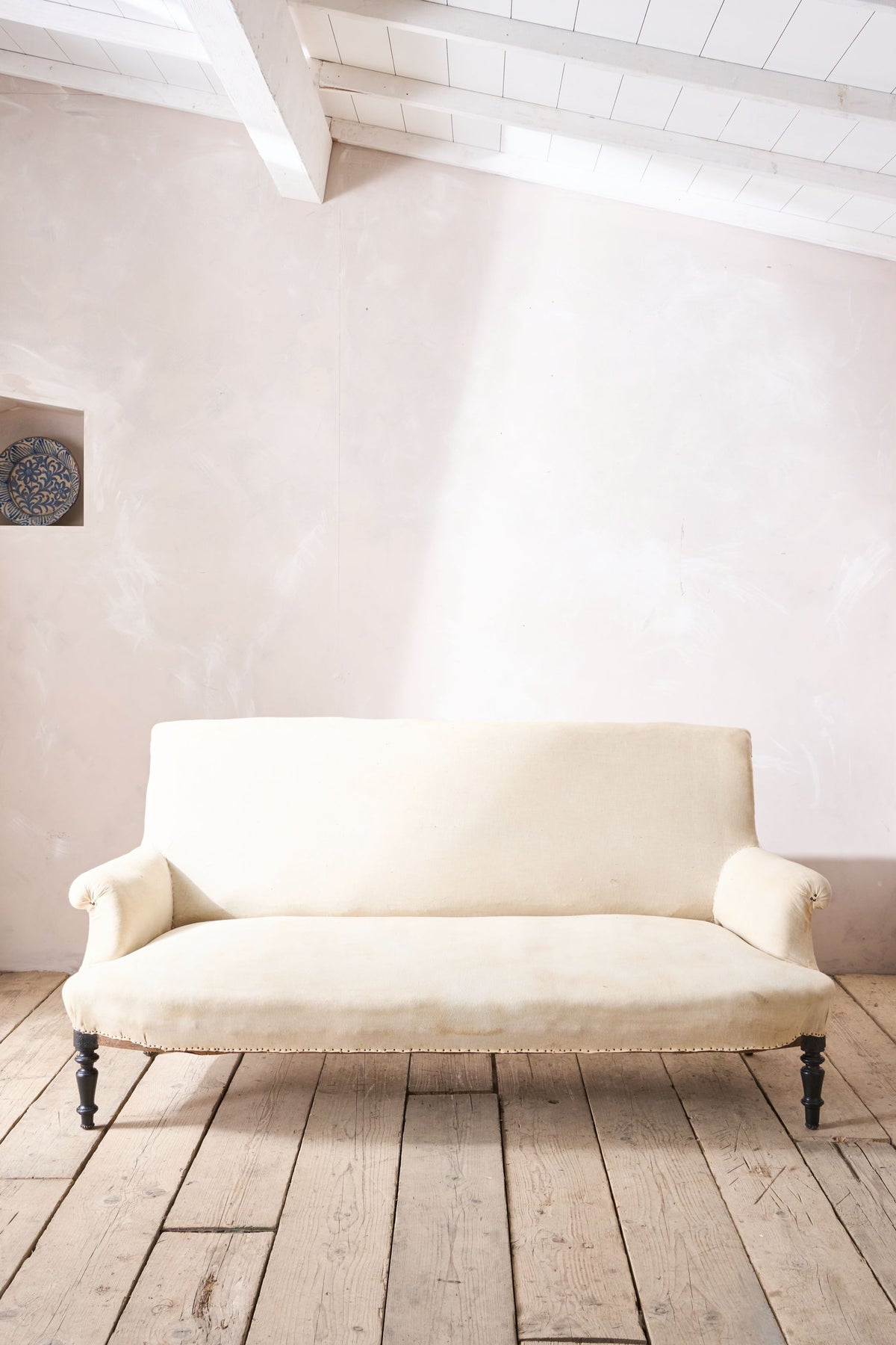 Elegant Napoleon III scroll back sofa - TallBoy Interiors