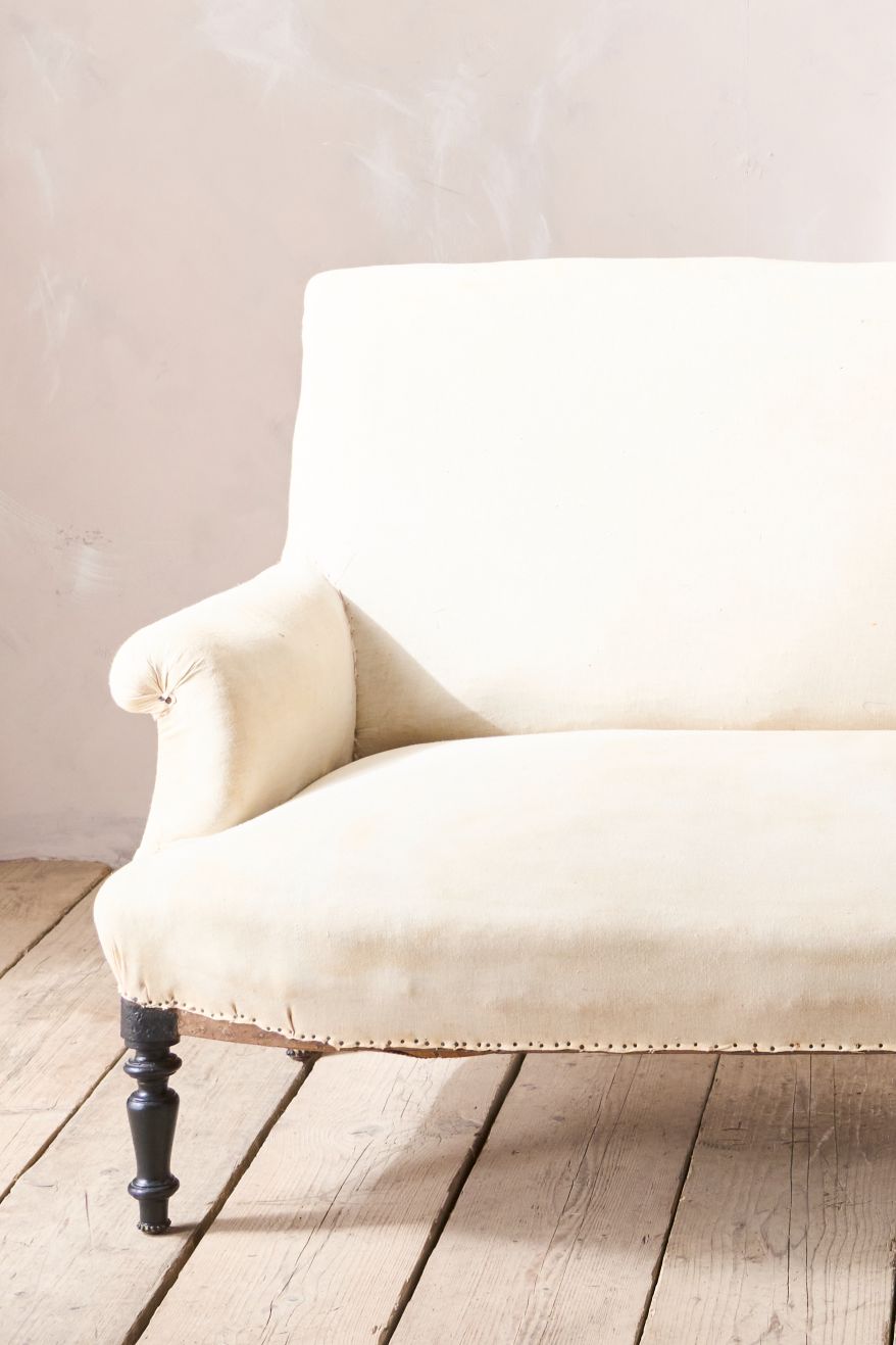 Elegant Napoleon III scroll back sofa - TallBoy Interiors