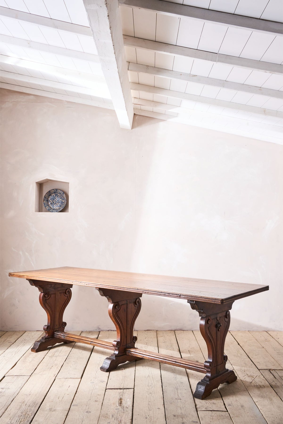 19th Century Italian walnut Drapers table - TallBoy Interiors