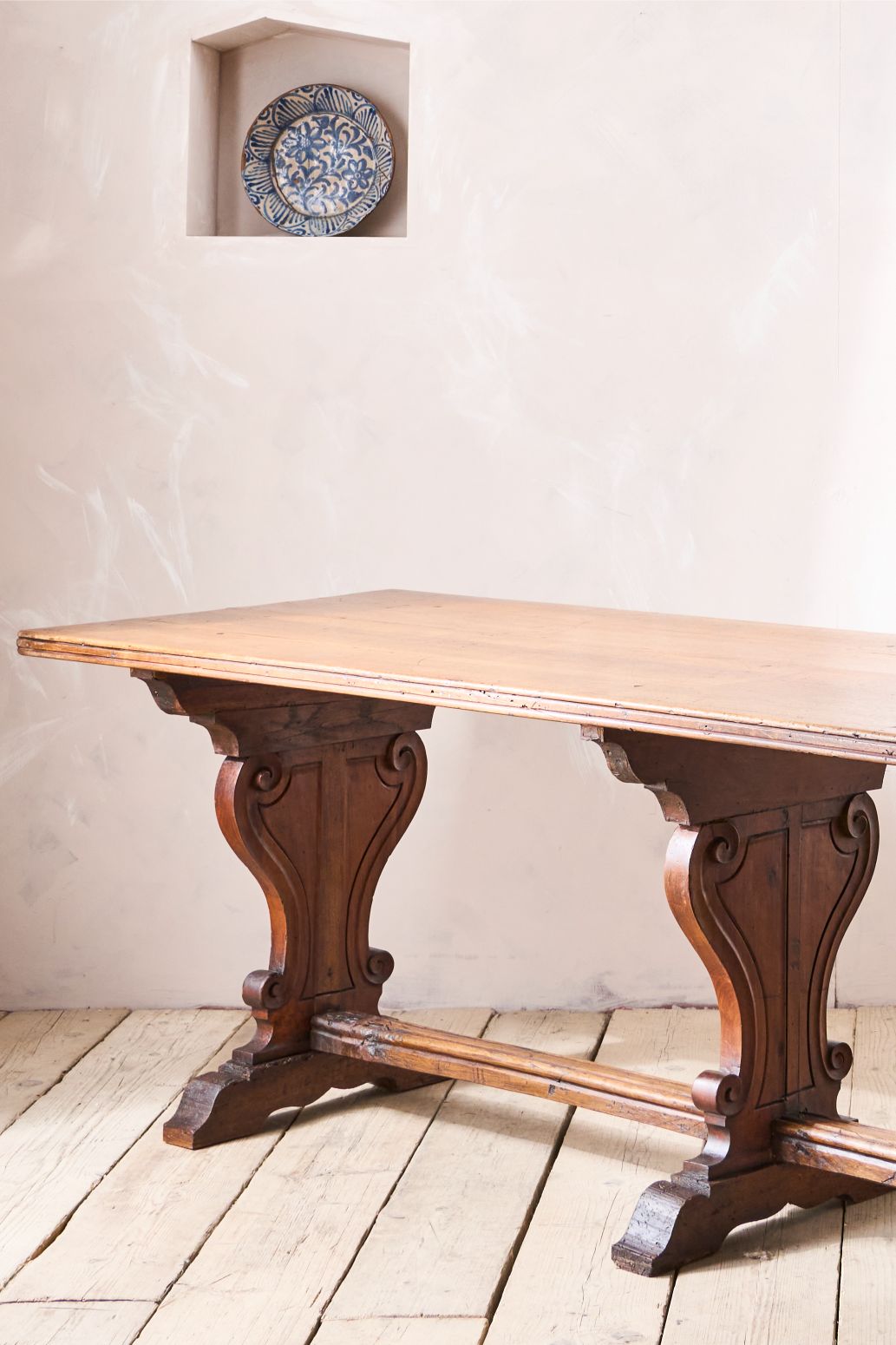 19th Century Italian walnut Drapers table - TallBoy Interiors