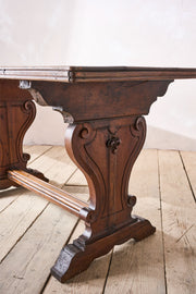 19th Century Italian walnut Drapers table - TallBoy Interiors