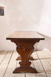 19th Century Italian walnut Drapers table - TallBoy Interiors