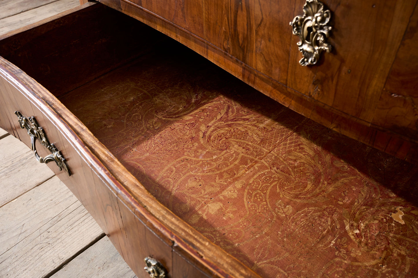 Rare 18th century Maltese Olive wood chest of drawers