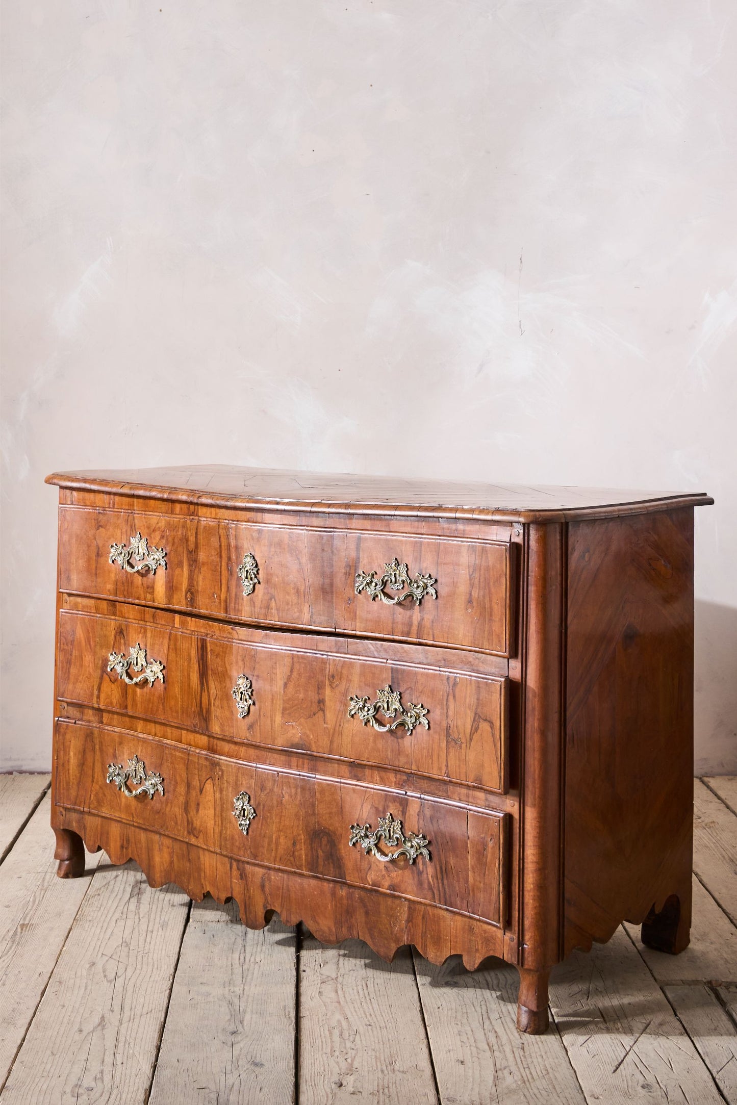 Rare 18th century Maltese Olive wood chest of drawers