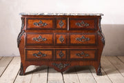 20th century kingwood chest of drawers with marble top - TallBoy Interiors