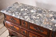 20th century kingwood chest of drawers with marble top - TallBoy Interiors