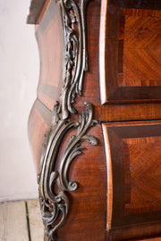 20th century kingwood chest of drawers with marble top - TallBoy Interiors