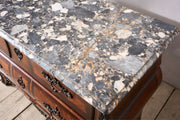 20th century kingwood chest of drawers with marble top - TallBoy Interiors