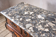 20th century kingwood chest of drawers with marble top - TallBoy Interiors