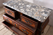 20th century kingwood chest of drawers with marble top - TallBoy Interiors