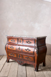 20th century kingwood chest of drawers with marble top - TallBoy Interiors