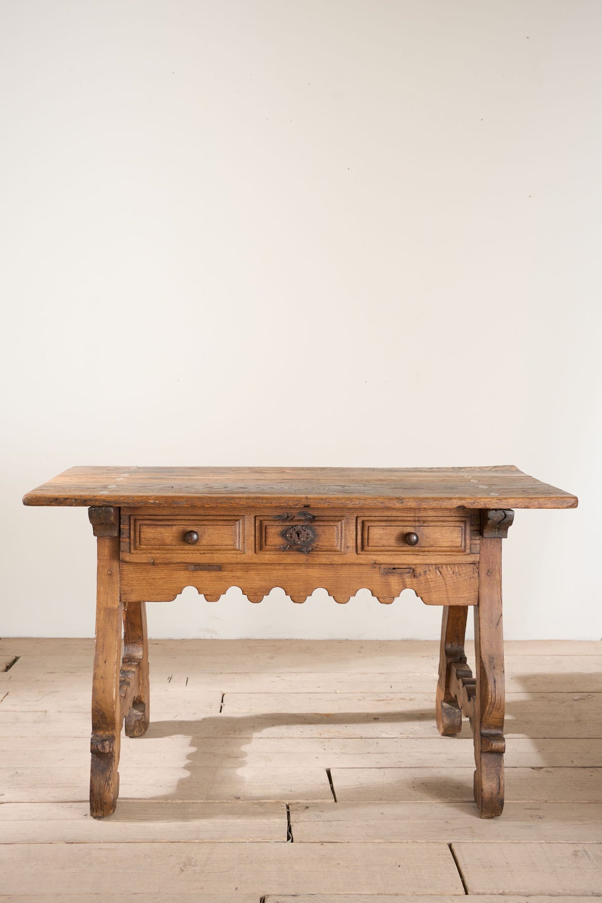18th century Spanish elm writing table - TallBoy Interiors