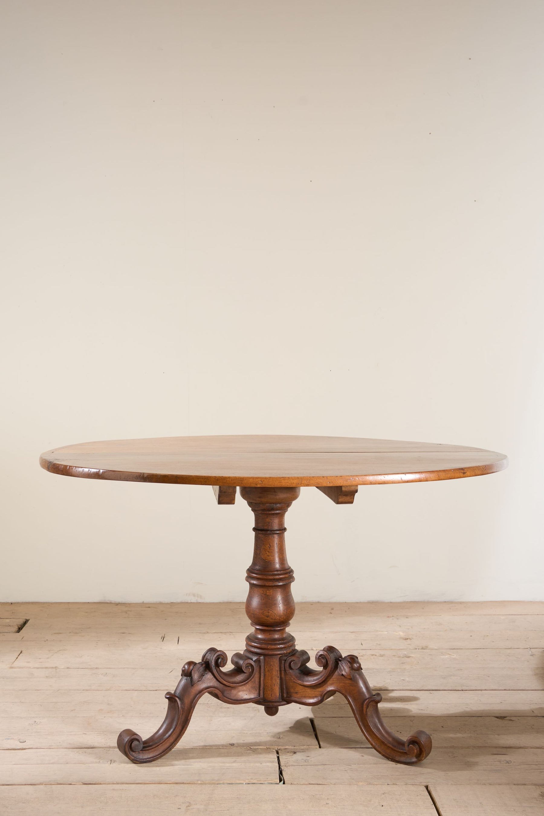 18th Century Italian walnut tilt top table - TallBoy Interiors