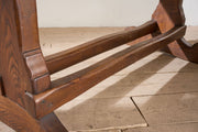 Mid 20th century French Elm dining table - TallBoy Interiors