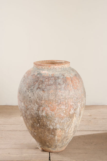 RESERVED 19th century Spanish olive pot - Blue