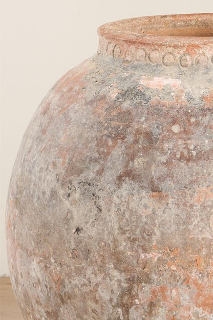 RESERVED 19th century Spanish olive pot - Blue