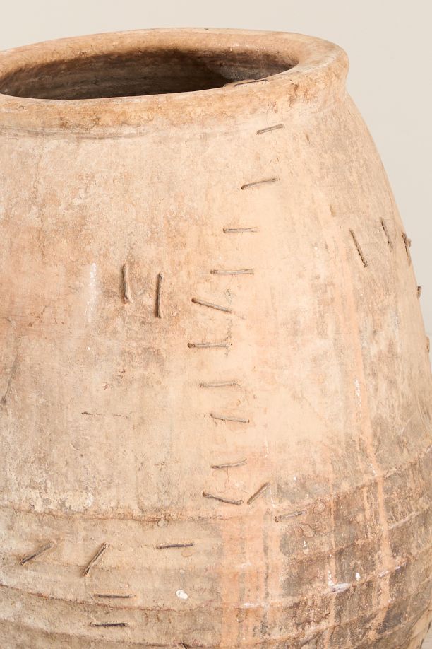RESERVED 19th century Spanish olive pot - Stapled - TallBoy Interiors