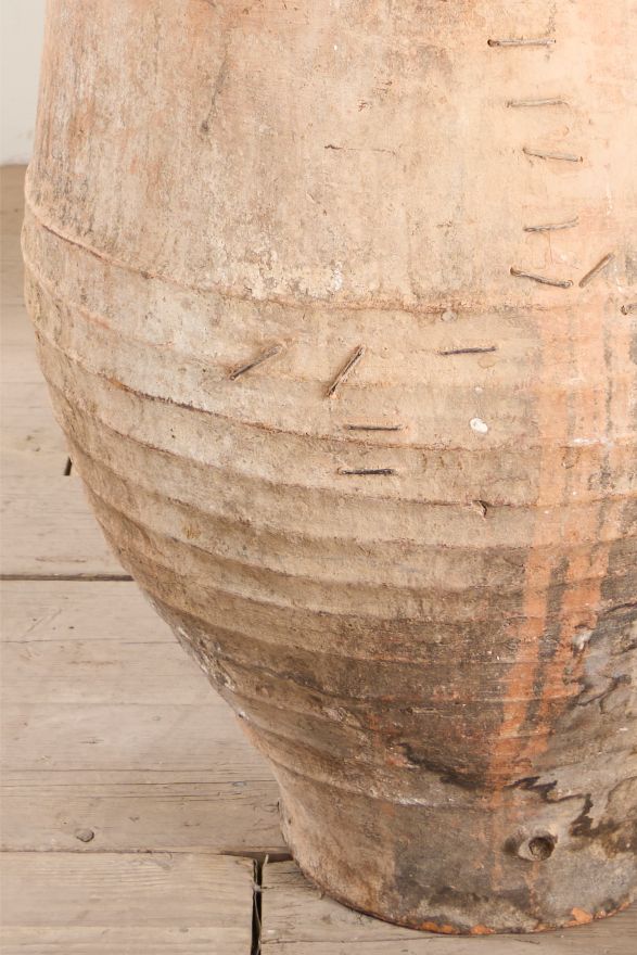 RESERVED 19th century Spanish olive pot - Stapled