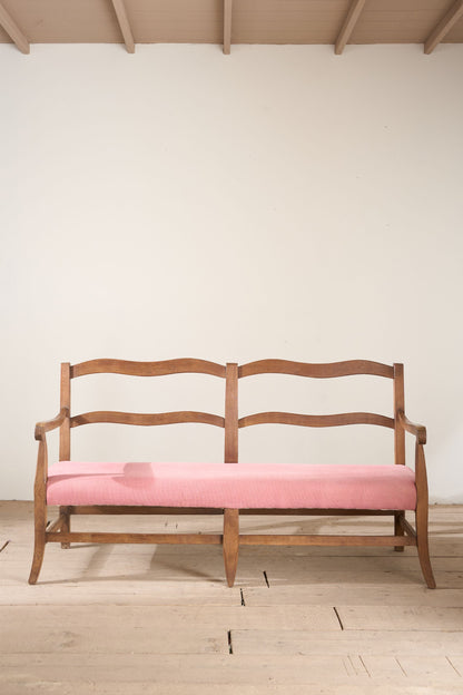 Early 20th century French wavy hall bench
