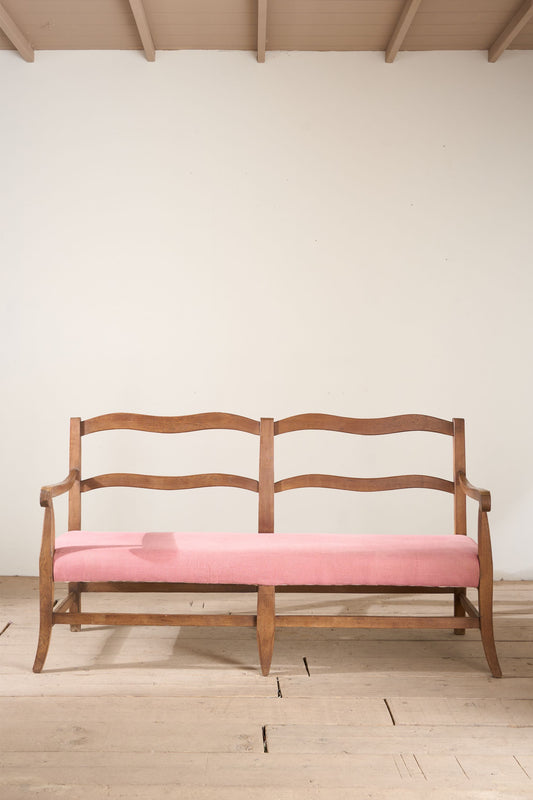 Early 20th century French wavy hall bench